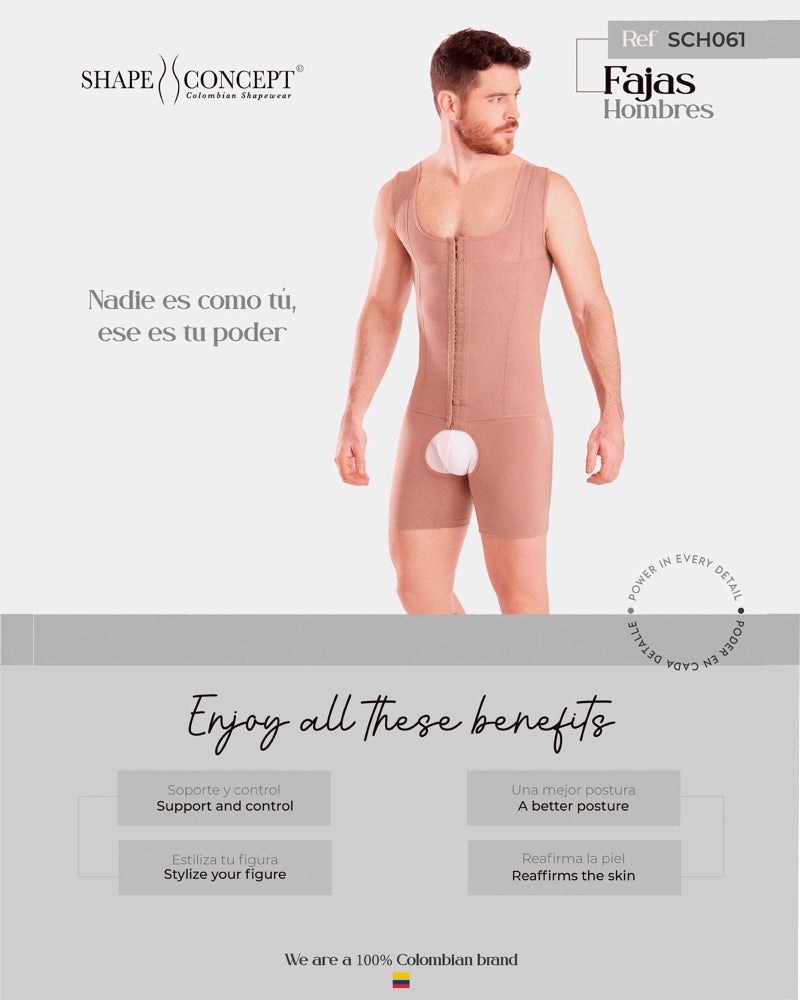 Shape concept  Mens Shapewear 361 Faja Colombiana para Hombre, Male Girdle Stomach Compression With Hooks and Control Abdobmen - Image 4